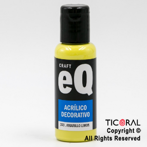 ACRIL.DECOR.EQ 303 AMARILLO LIMON 50ML X 6 UNIDADES